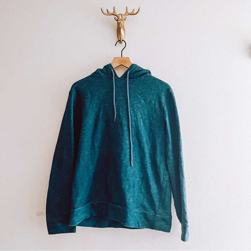 Apc Men's Dark Gray/Blue Hoodie Hooded Sweatshirt Size Large